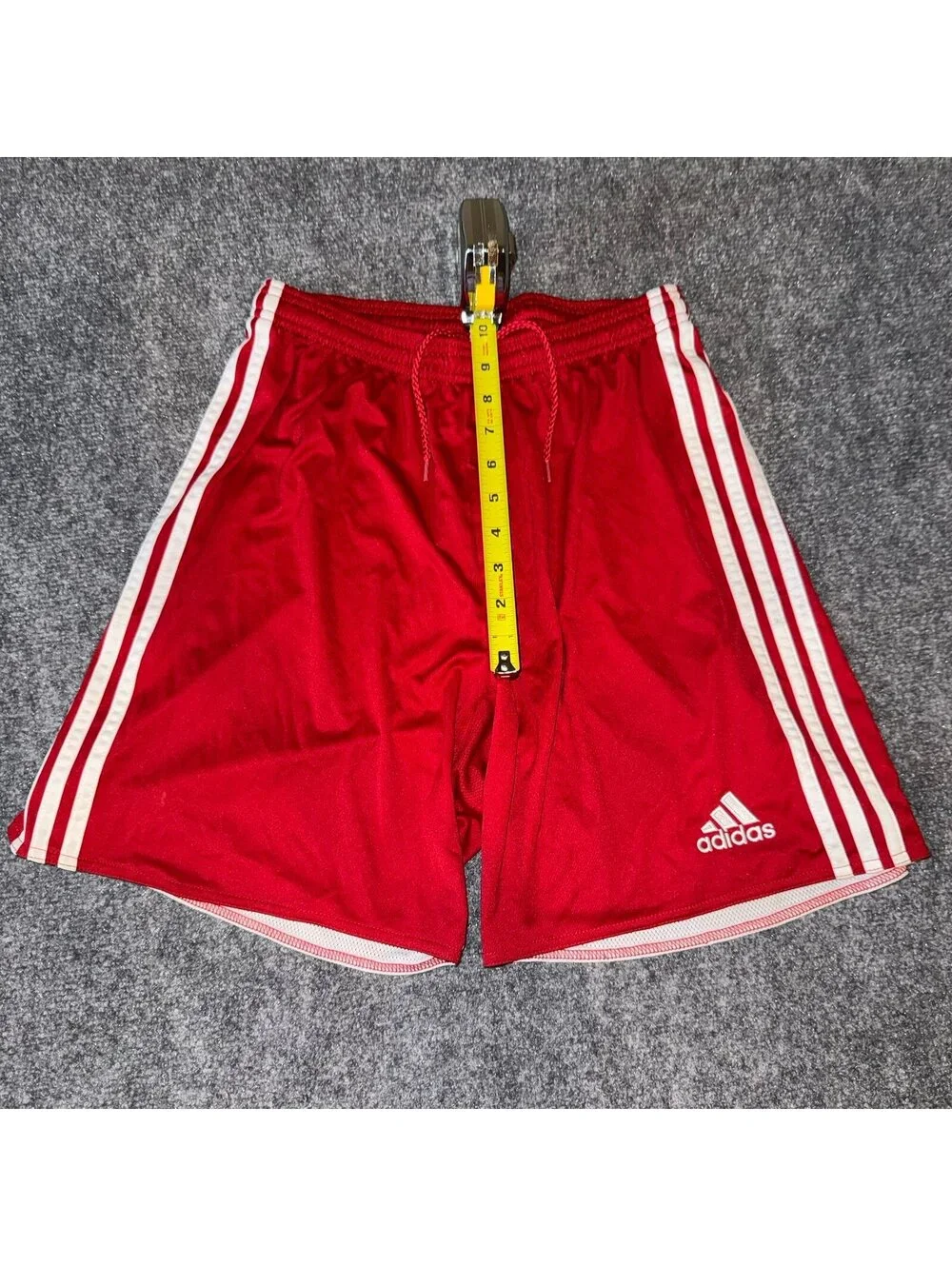 Adidas Red Athletic Shorts Mens MD Vtg y2k 90s Rare